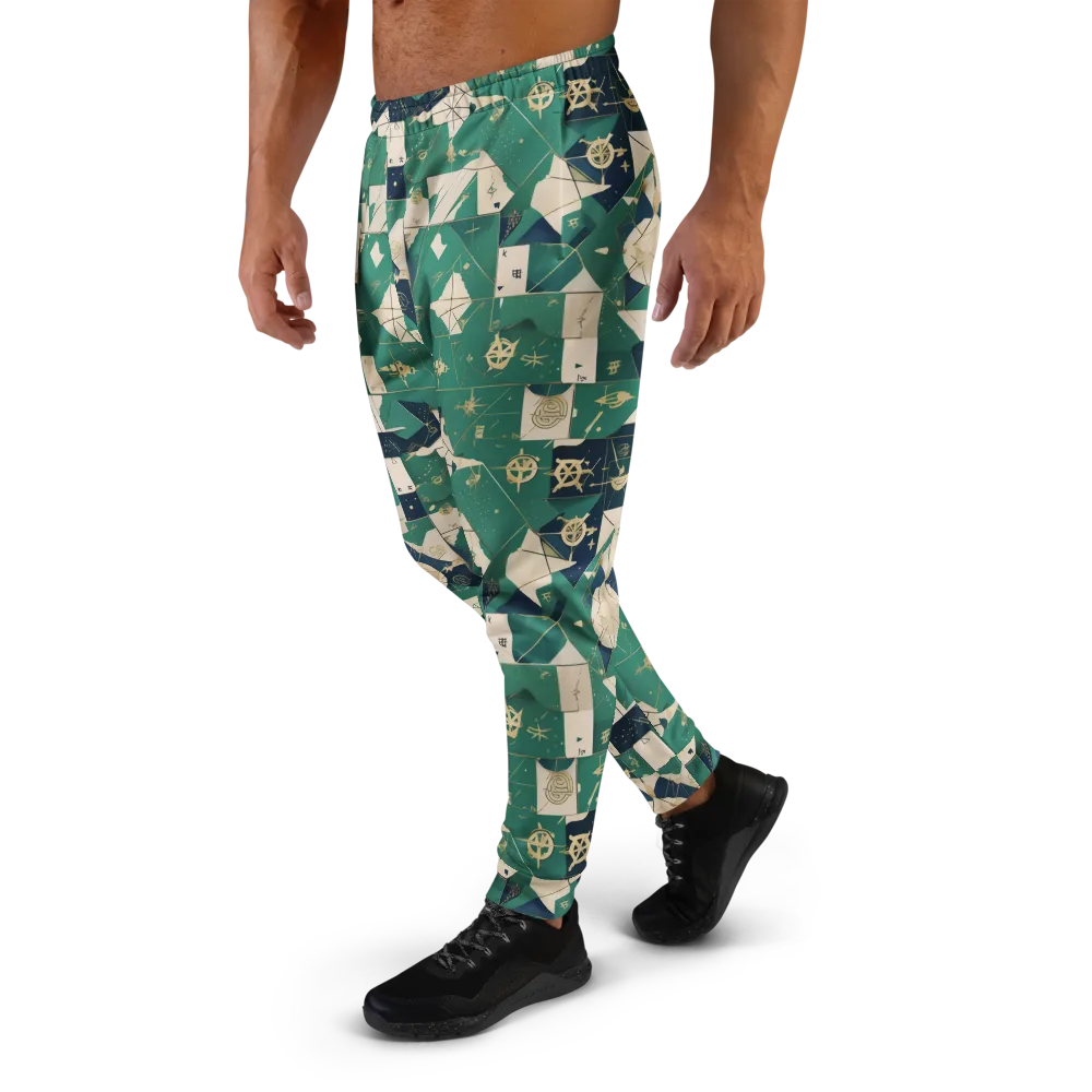 Cartographer’s Reverie on Men's Joggers — Left