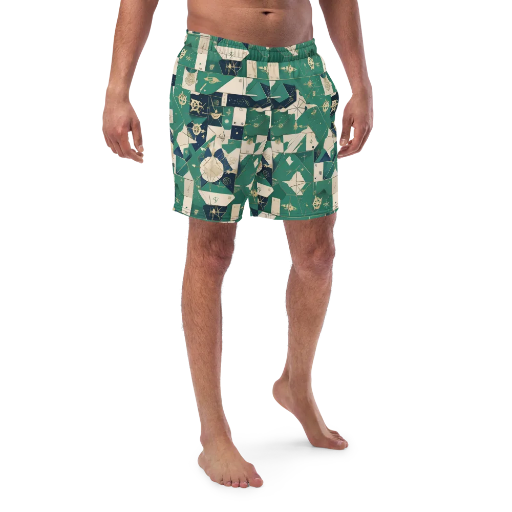 Cartographer’s Reverie on Swim Trunks — Front