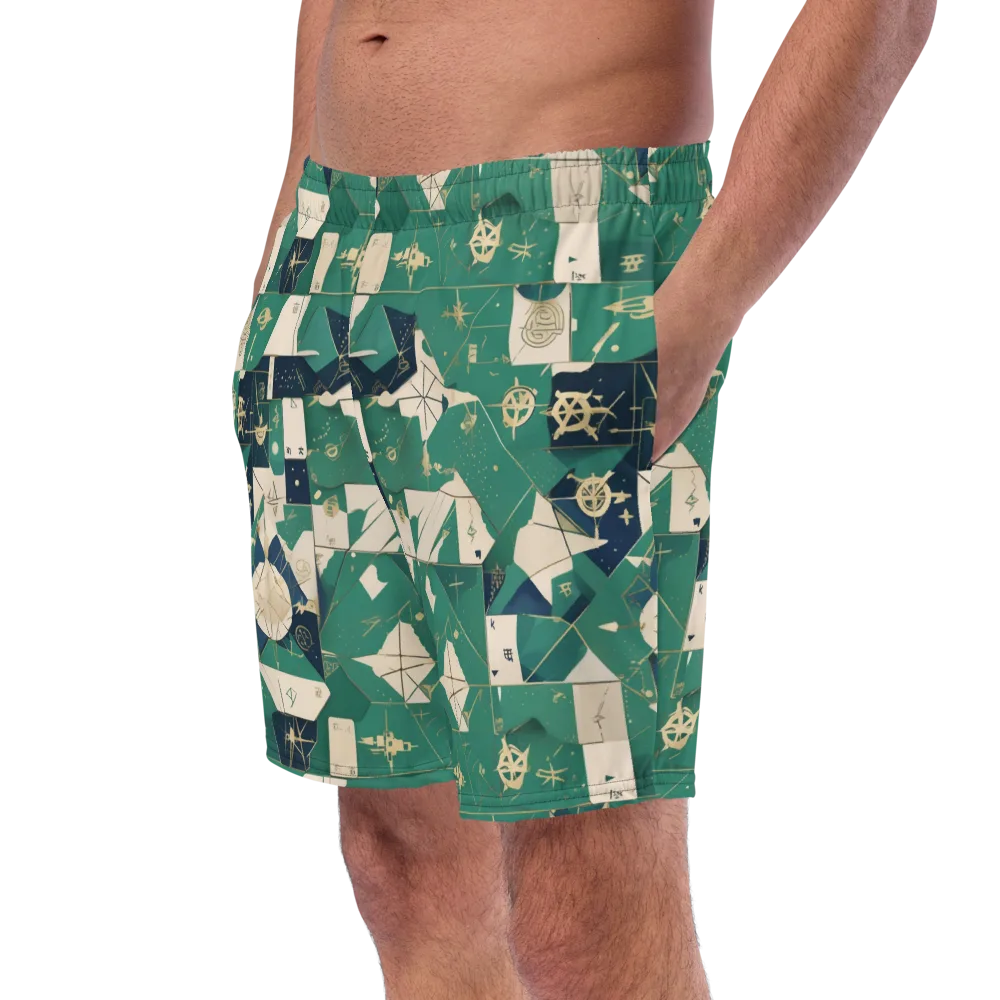 Cartographer’s Reverie on Swim Trunks — Left Front