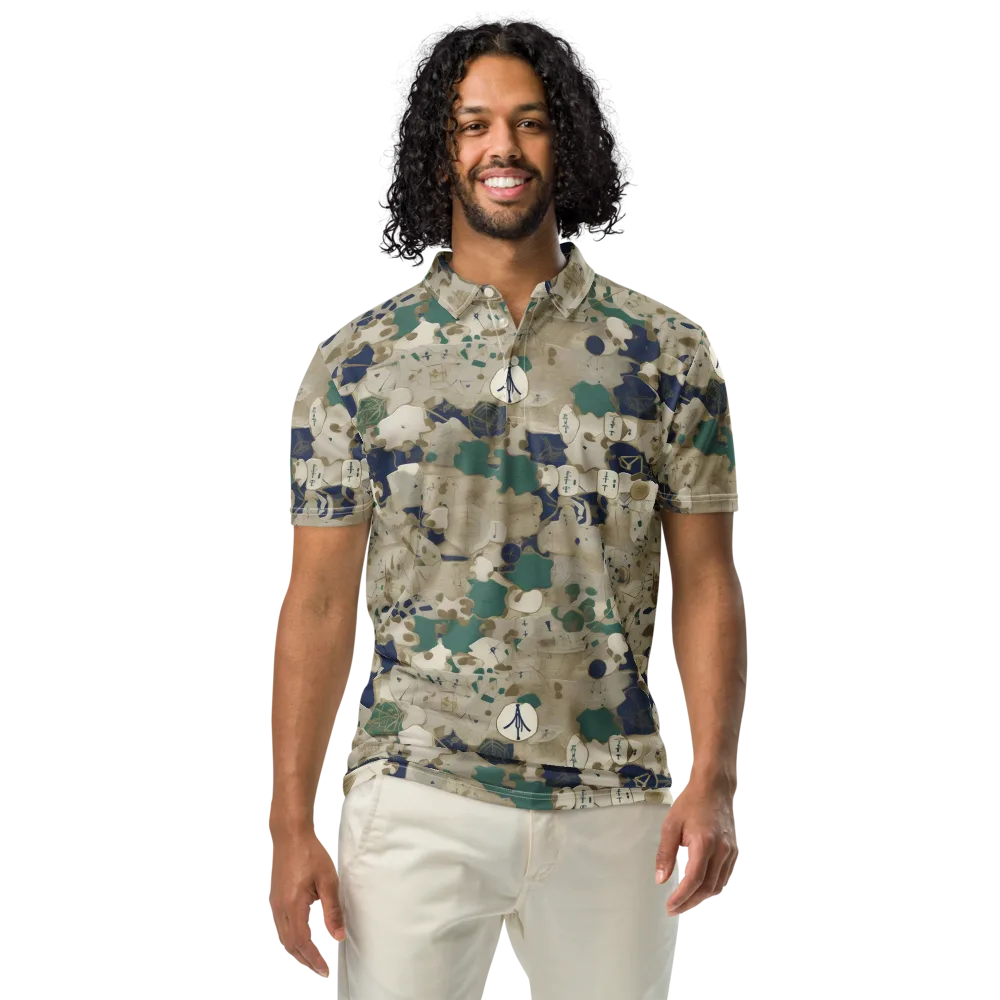 Cartographer’s Relic on Men's Slim Fit Polo Shirt — Front