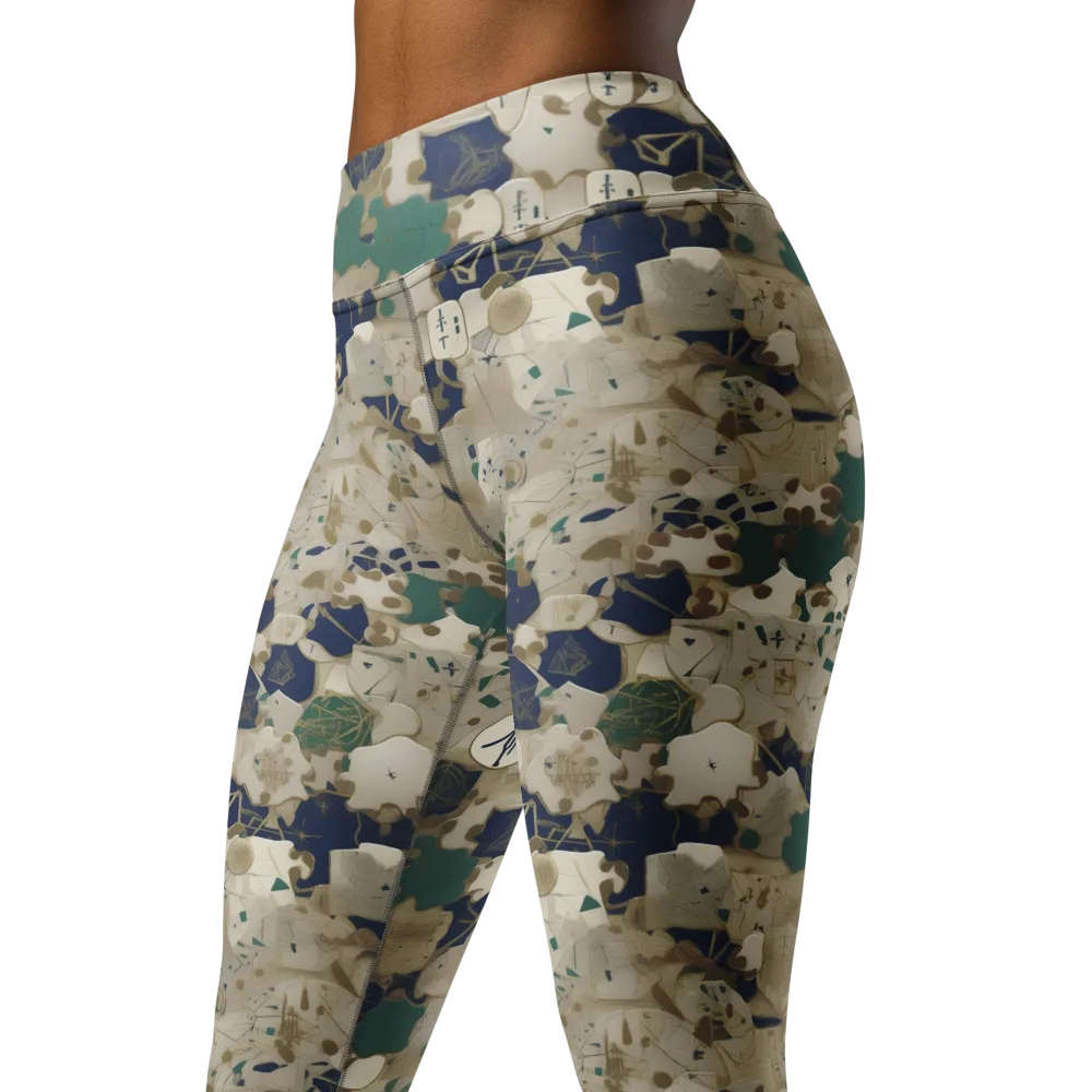 Cartographer’s Relic on Yoga Leggings — Left Front