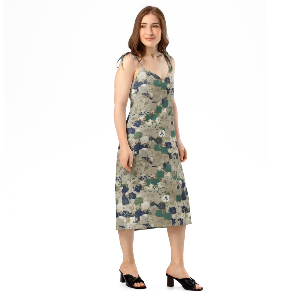 Cartographer’s Relic on Slip Dress — Right Front