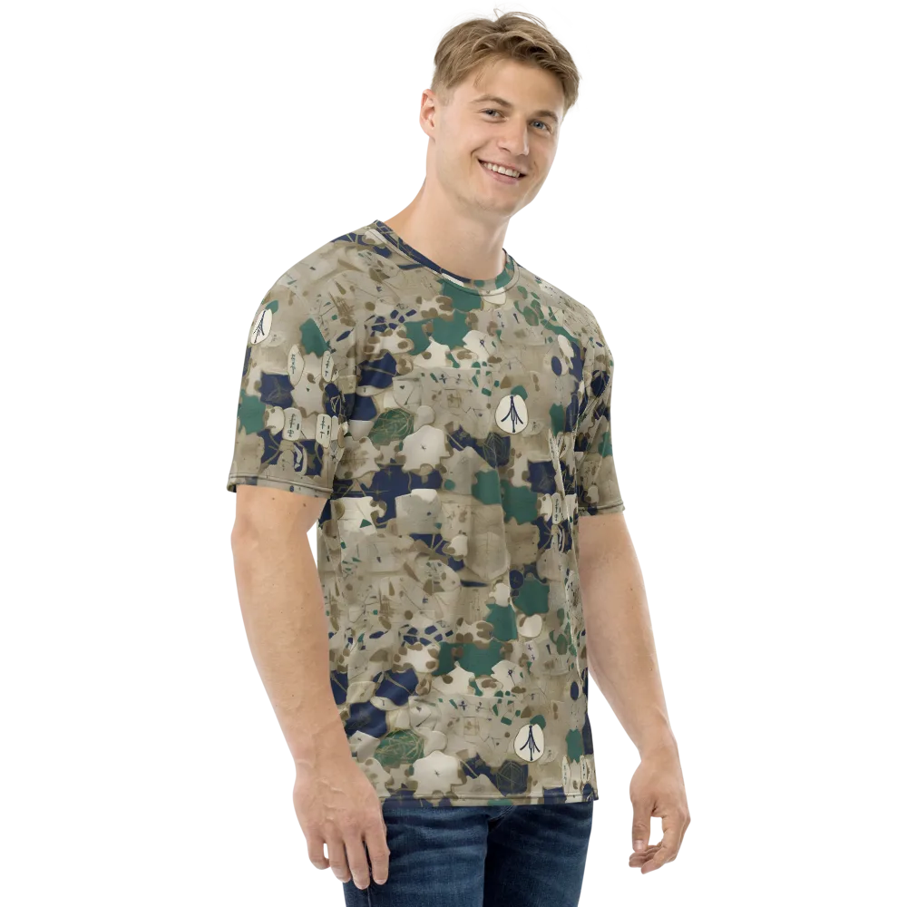 Cartographer’s Relic on Men's Crew Neck T-Shirt — Right