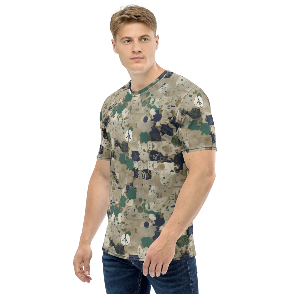 Cartographer’s Relic on Men's Crew Neck T-Shirt — Left