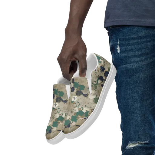 Cartographer’s Relic on a Men's Slip-On Canvas Shoes