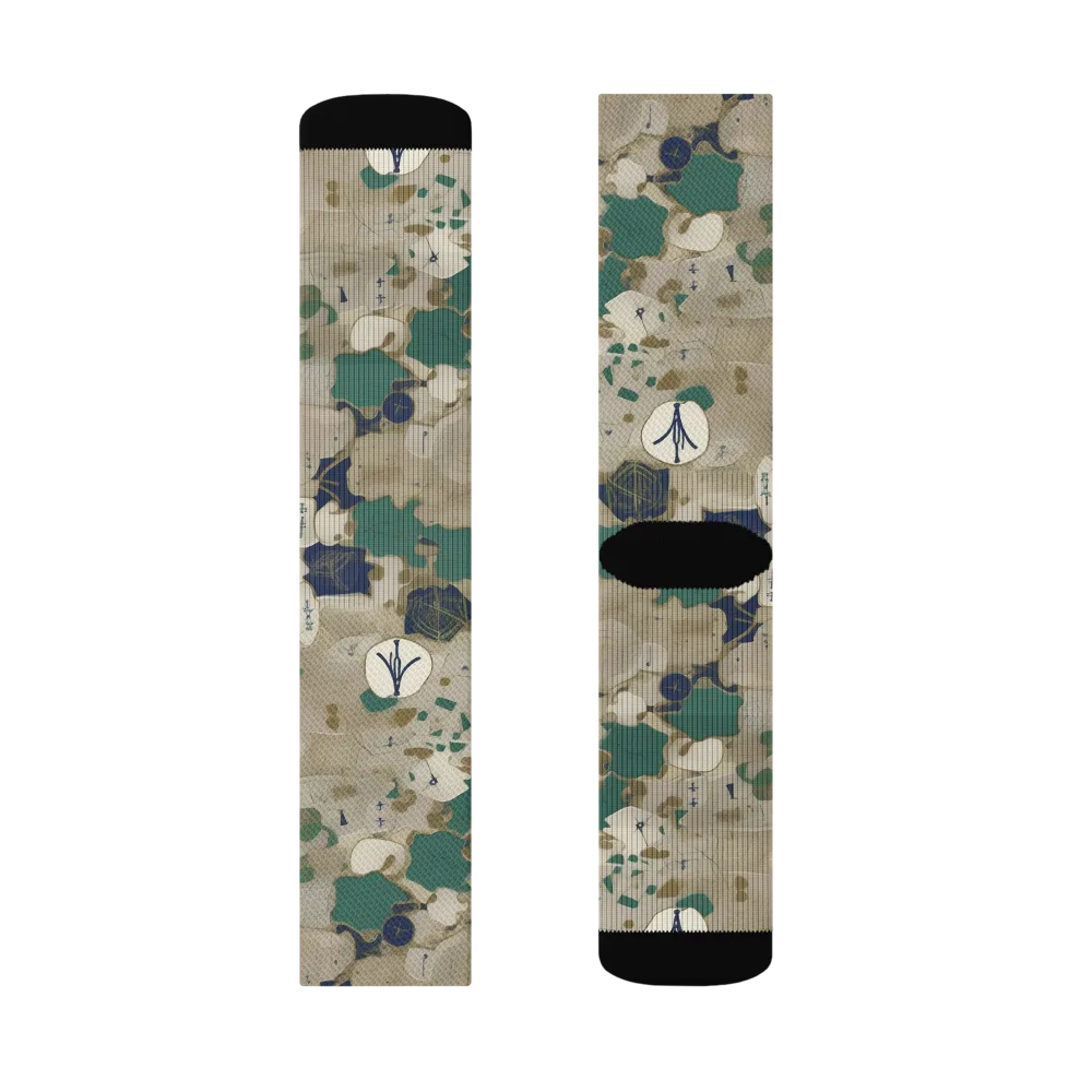 Cartographer’s Relic on Socks — Left Sock