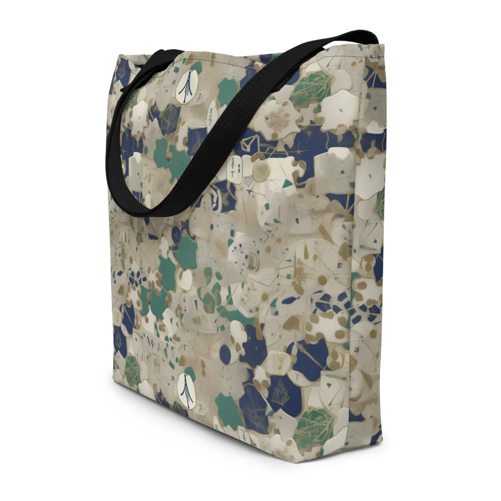 Cartographer’s Relic on Large Tote Bag W/ Pocket — Front
