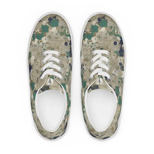 Cartographer’s Relic on a Men's Lace-Up Canvas Shoes