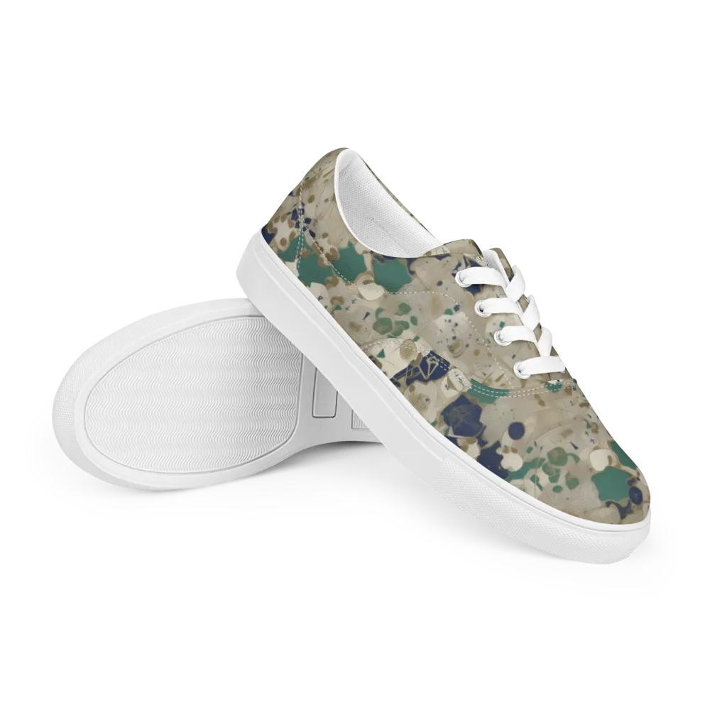 Cartographer’s Relic on Men's Lace-Up Canvas Shoes — Right Front