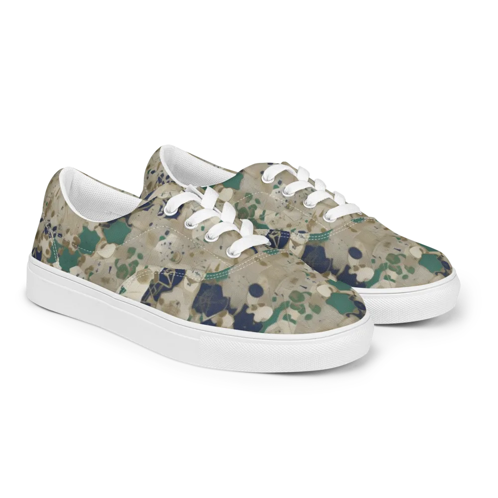 Cartographer’s Relic on Men's Lace-Up Canvas Shoes — Right Front