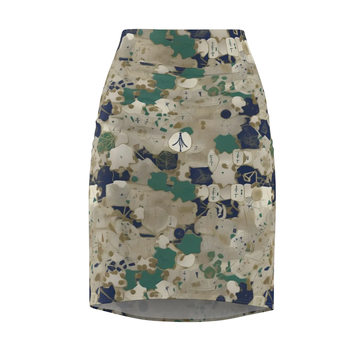 Cartographer’s Relic on Pencil Skirt — Front