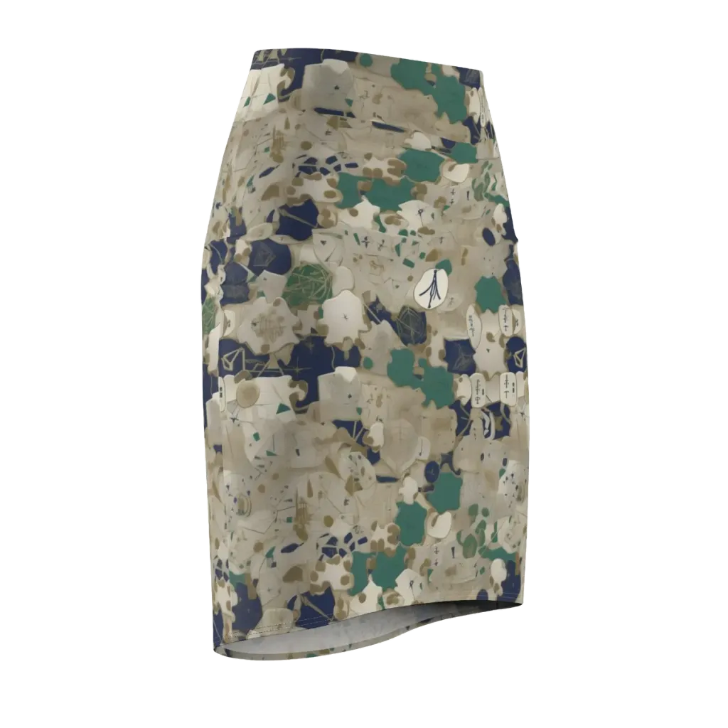 Cartographer’s Relic on Pencil Skirt — Front Side
