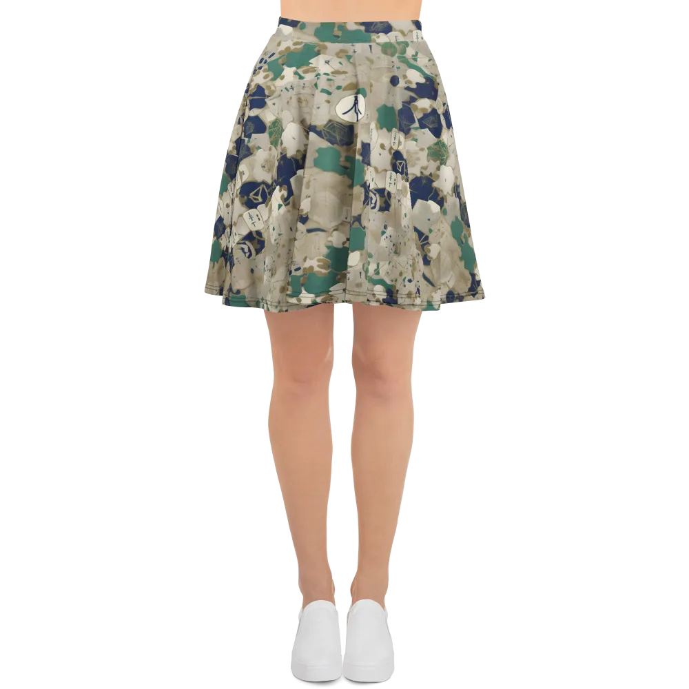 Cartographer’s Relic on Skater Skirt — Front