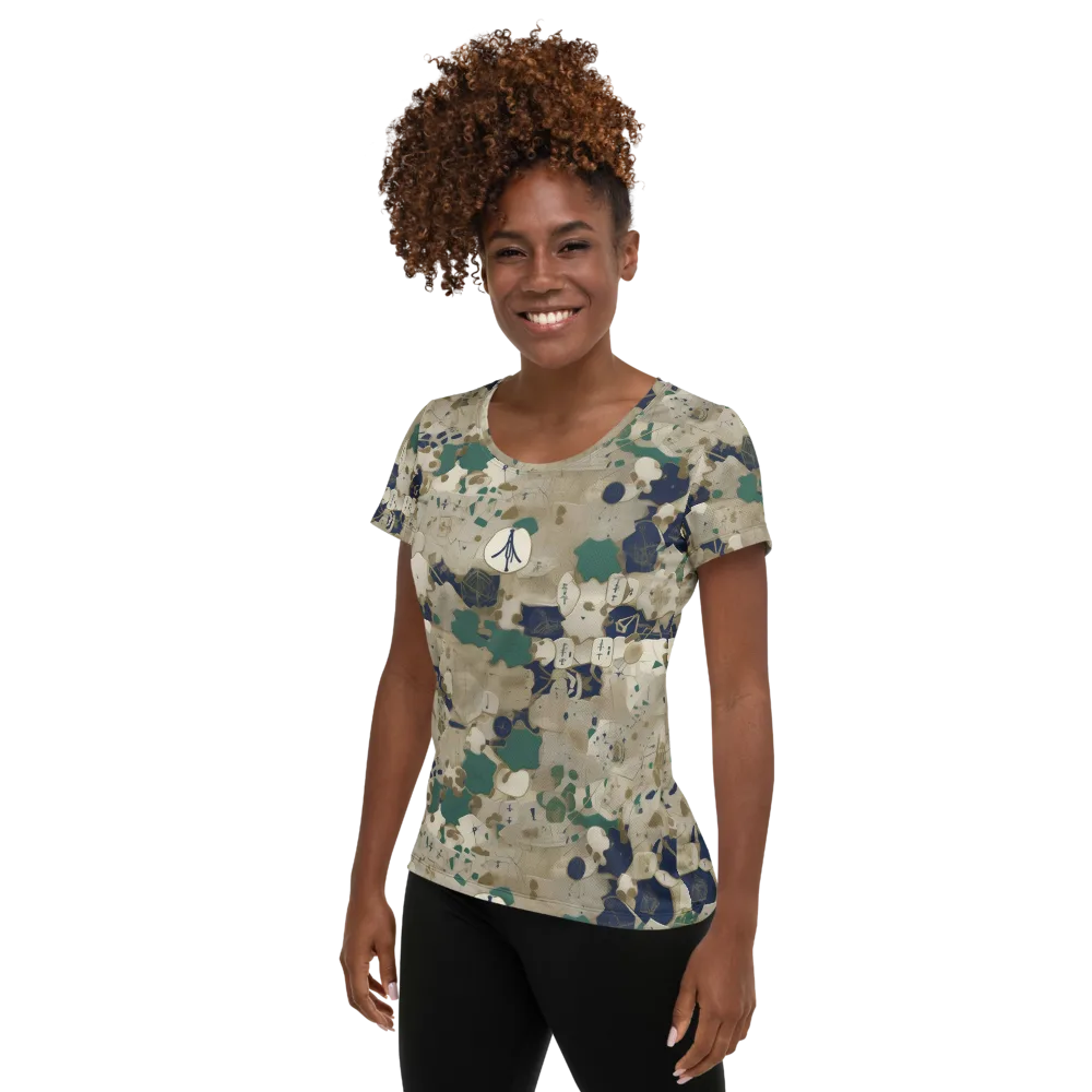 Cartographer’s Relic on Women's Athletic T-Shirt — Left