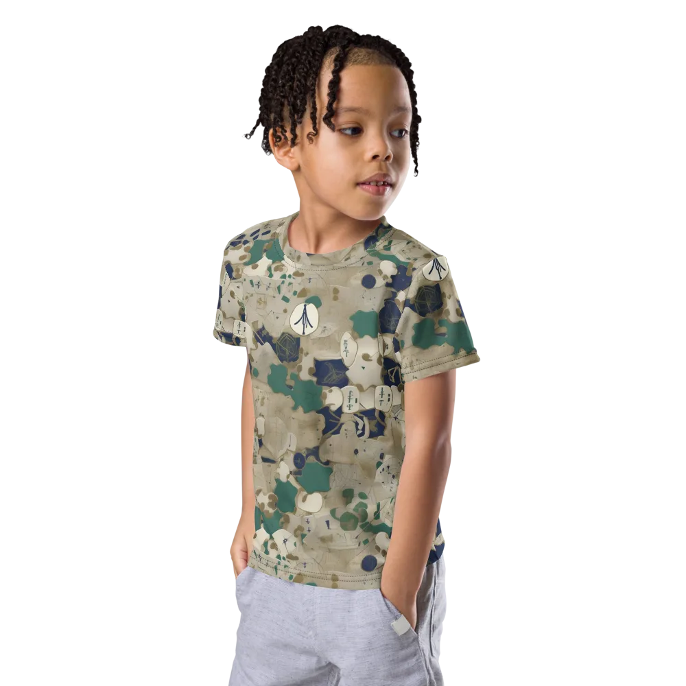 Cartographer’s Relic on Kids Crew Neck T-Shirt — Left Front