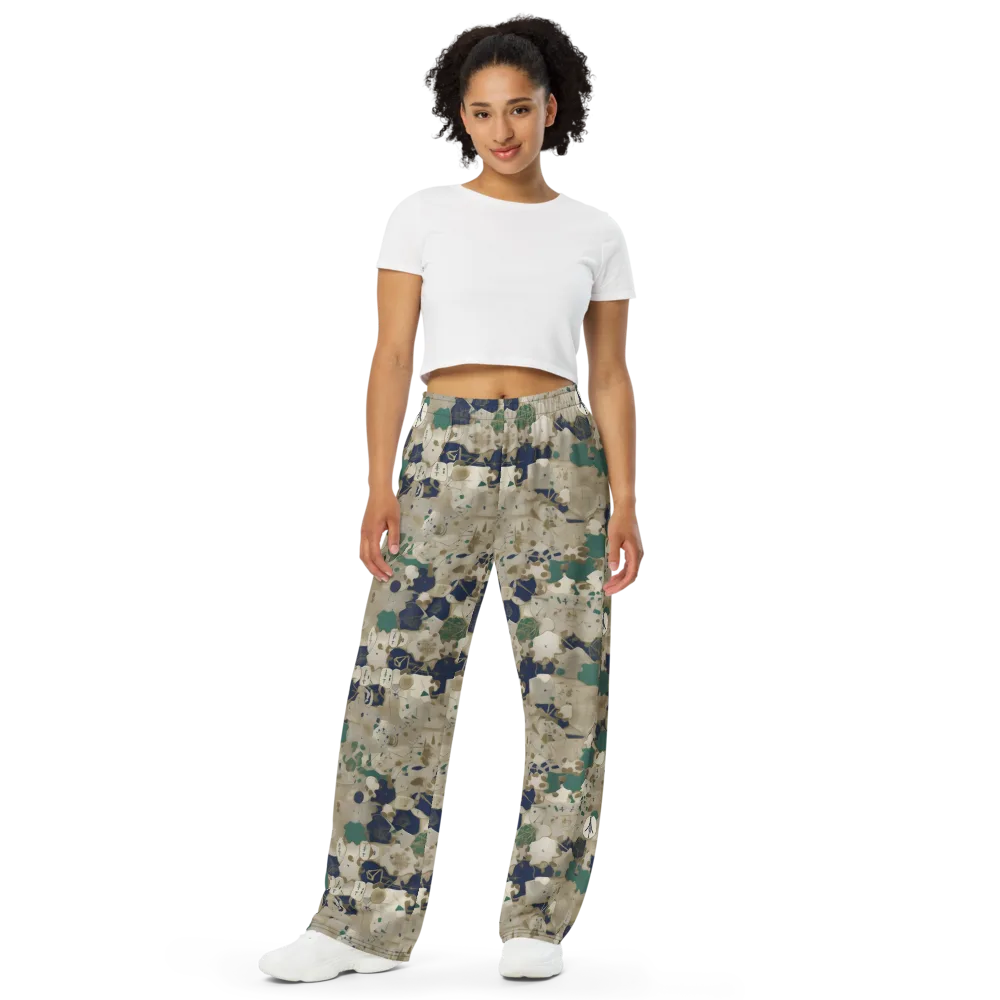 Cartographer’s Relic on Wide-Leg Pants — Front