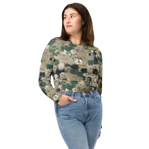 Cartographer’s Relic on a Long Sleeve Crop Top
