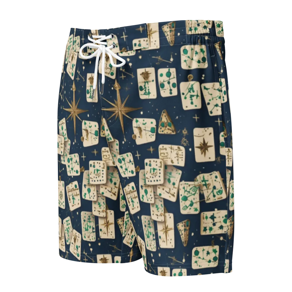 Compass Constellation on Men's Board Shorts — Front