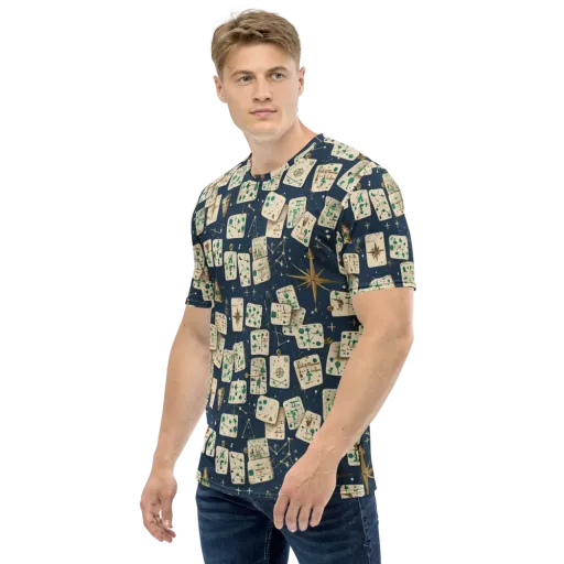 Compass Constellation on a Men's Crew Neck T-Shirt