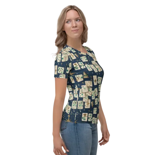 Compass Constellation on a Women's Crew Neck T-Shirt