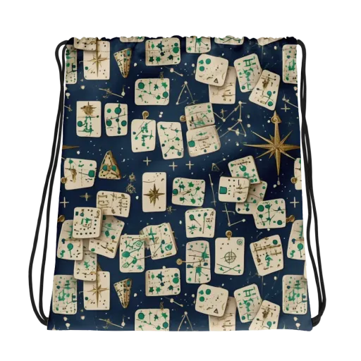 Compass Constellation on a Drawstring Bag