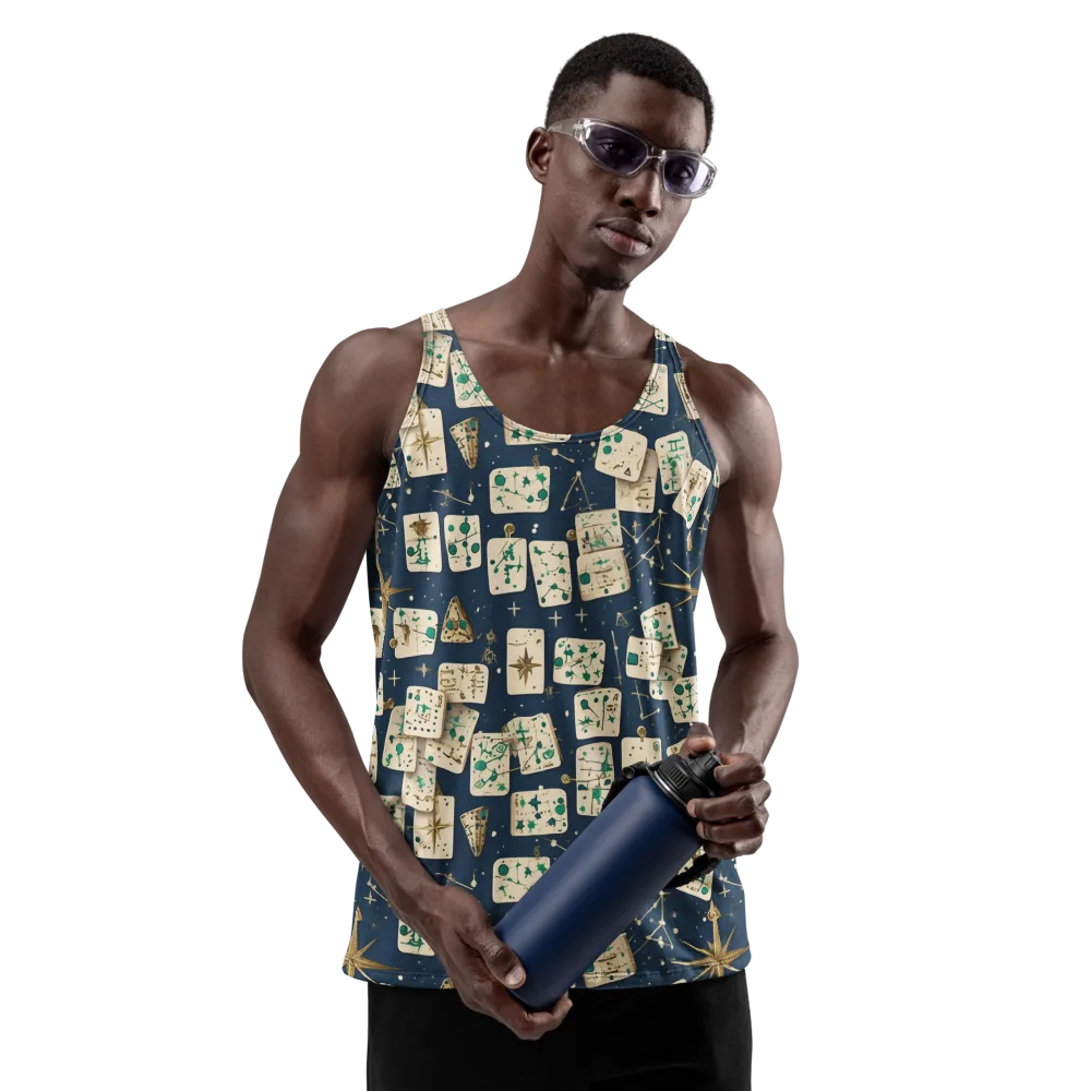 Compass Constellation on Men's Tank Top — Front