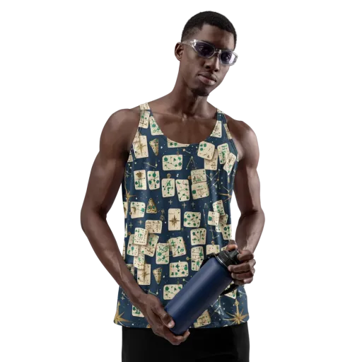 Compass Constellation on a Men's Tank Top
