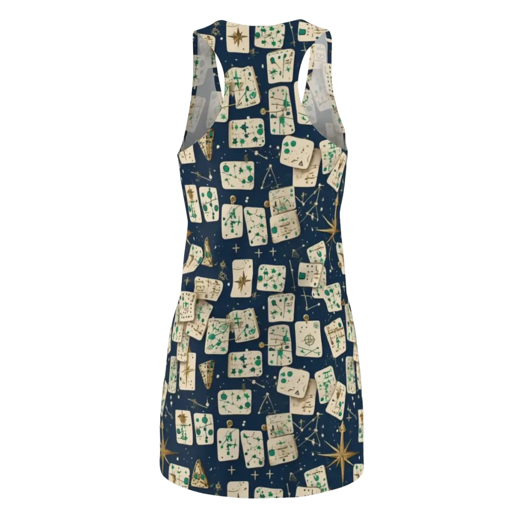 Compass Constellation on Racerback Dress — Back