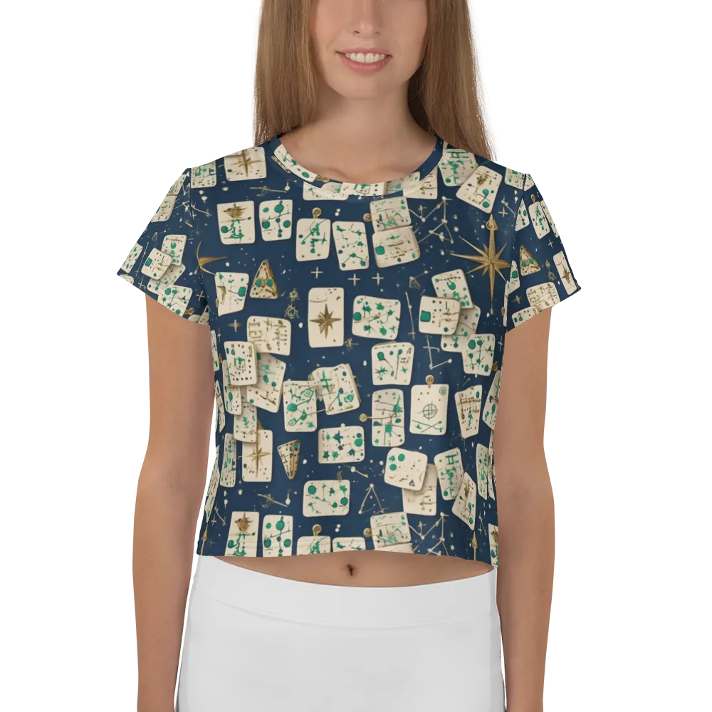 Compass Constellation on Crop Tee — Front