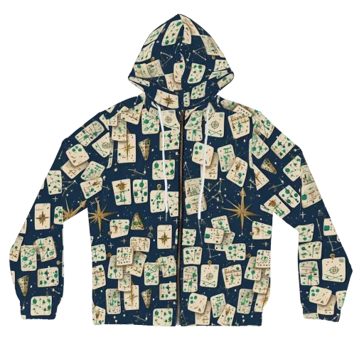 Compass Constellation on a Women's Full-Zip Hoodie