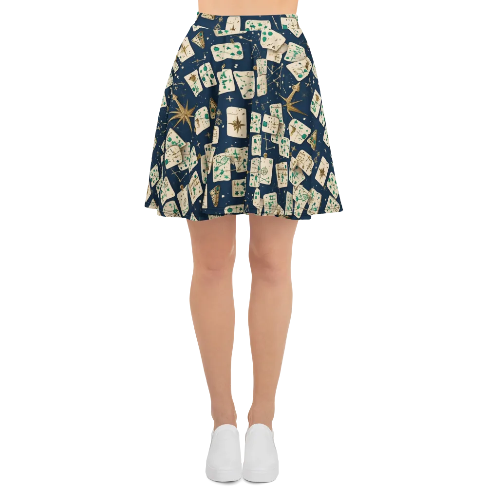 Compass Constellation on Skater Skirt — Front