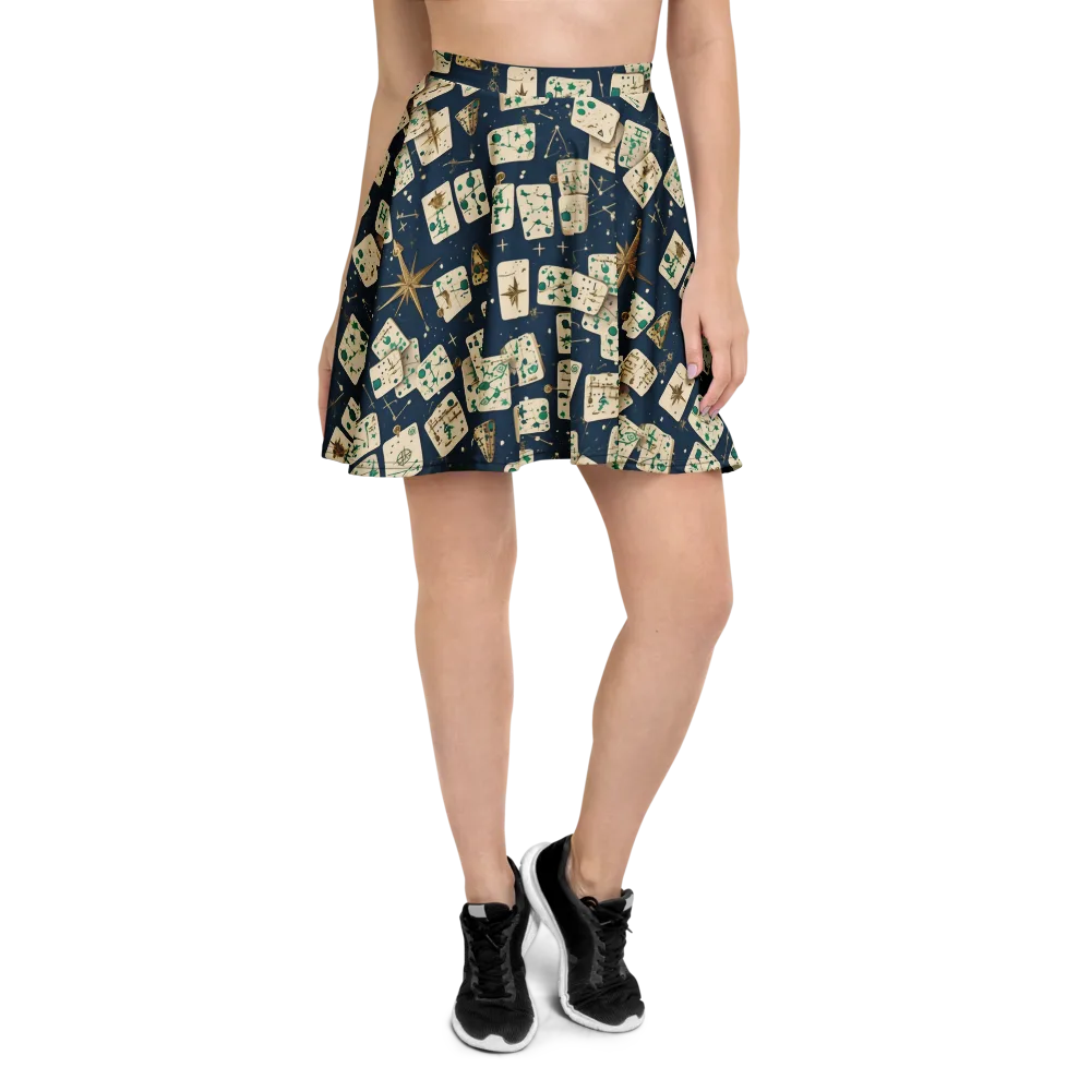 Compass Constellation on Skater Skirt — Front