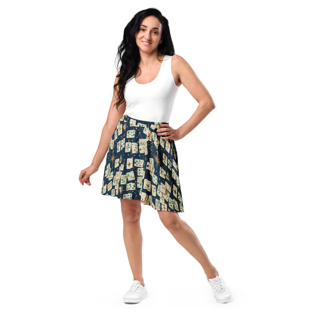 Compass Constellation on Skater Skirt — Front
