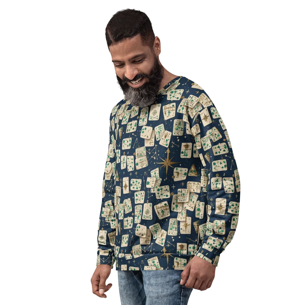 Compass Constellation on Sweatshirt — Left Front