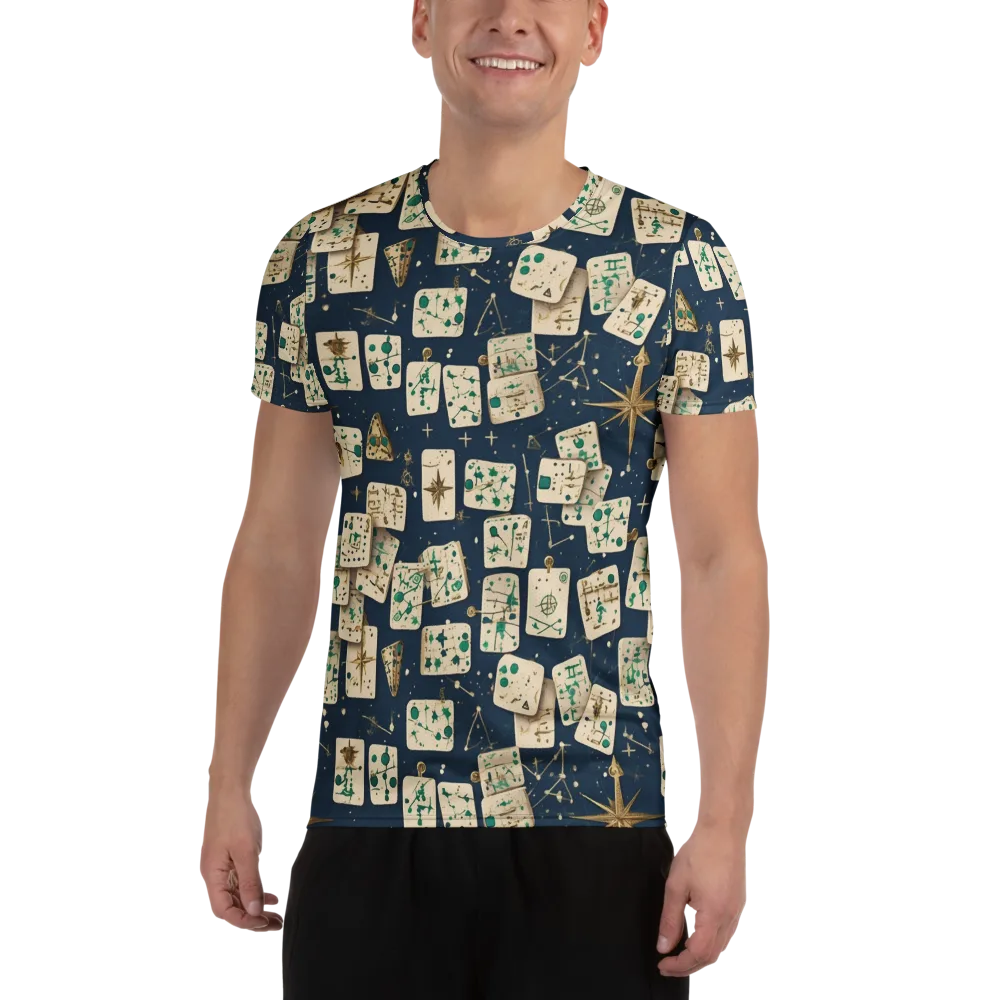 Compass Constellation on Men's Athletic T-Shirt — Front
