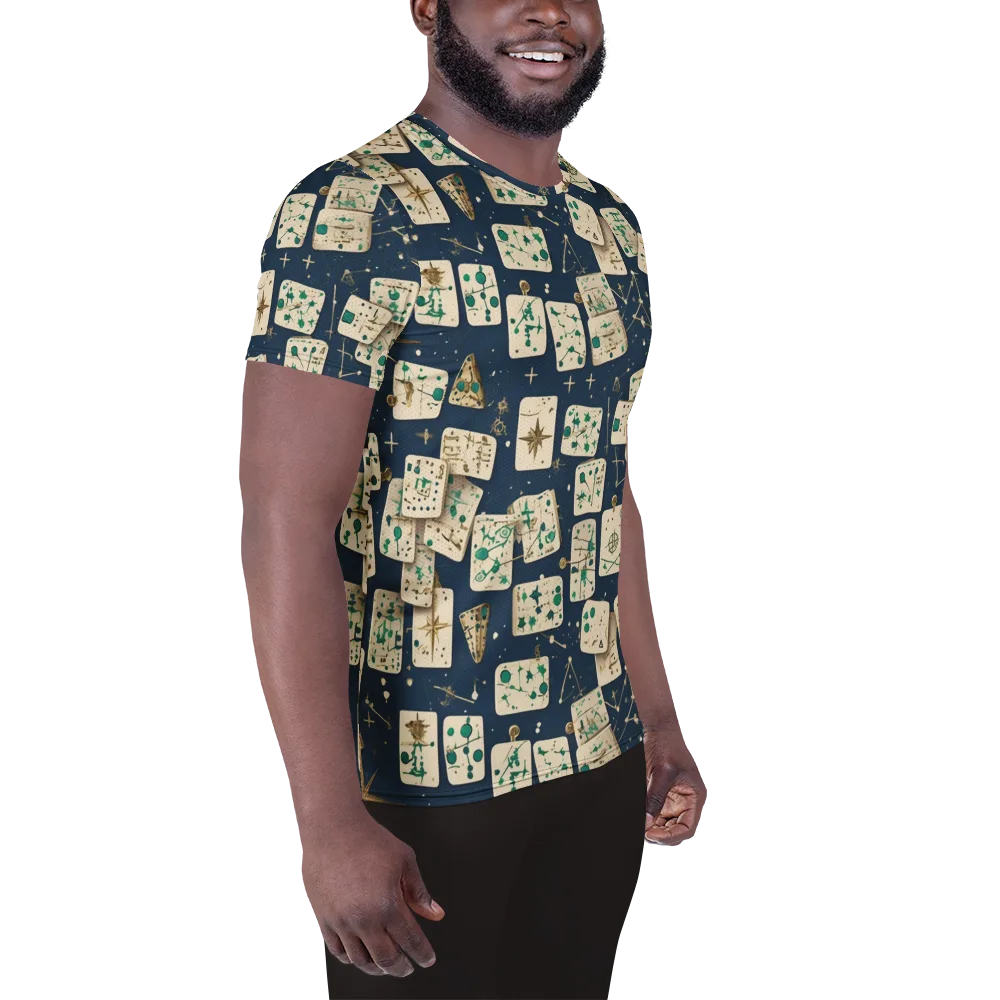 Compass Constellation on Men's Athletic T-Shirt — Right