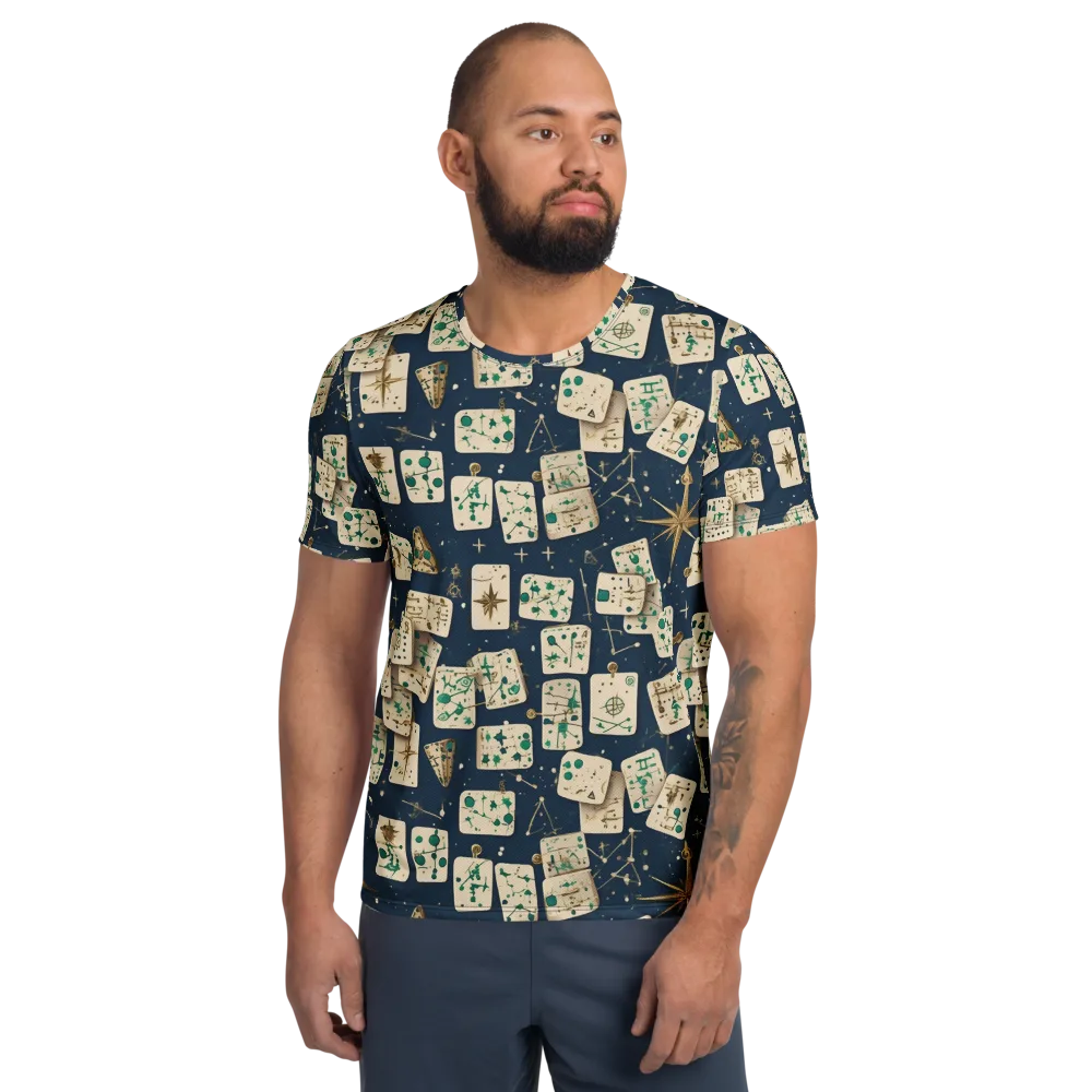 Compass Constellation on Men's Athletic T-Shirt — Front