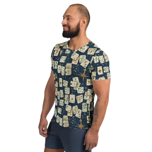 Compass Constellation on a Men's Athletic T-Shirt