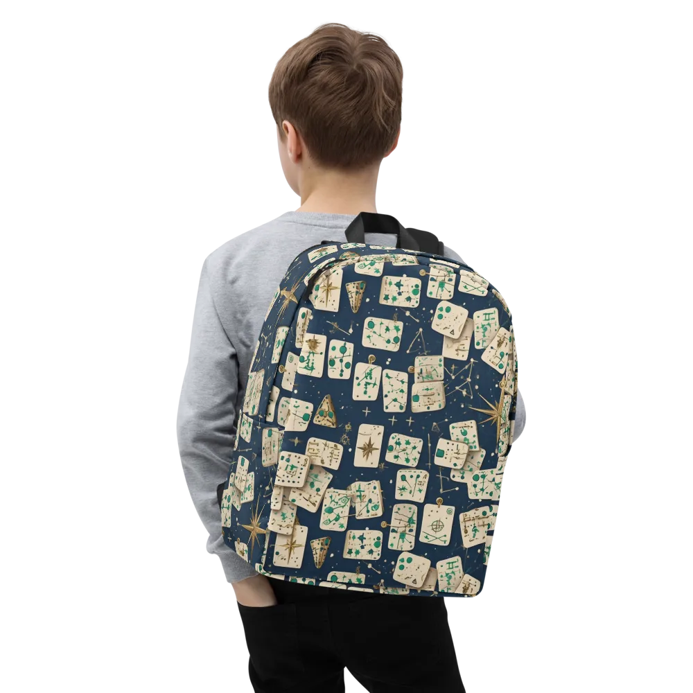 Compass Constellation on Minimalist Backpack — Zoomed-in