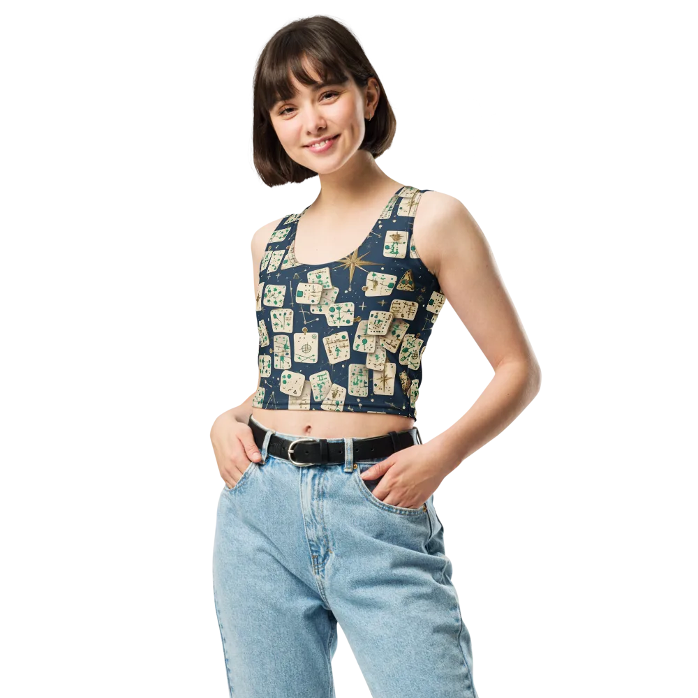 Compass Constellation on Crop Top — Front