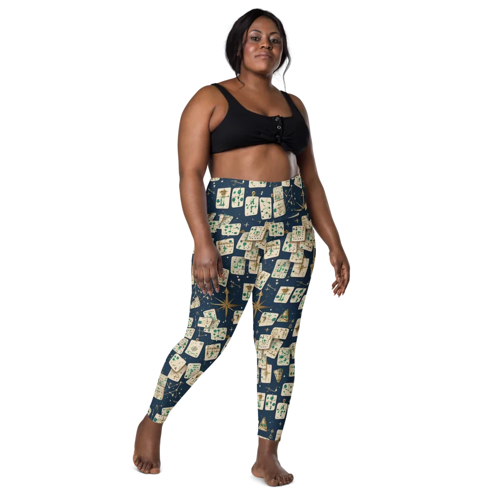 Compass Constellation on Leggings with Pockets — Front