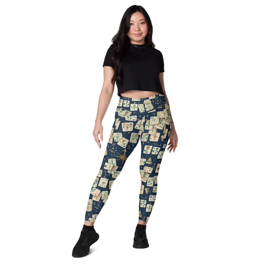 Compass Constellation on Leggings with Pockets — Front