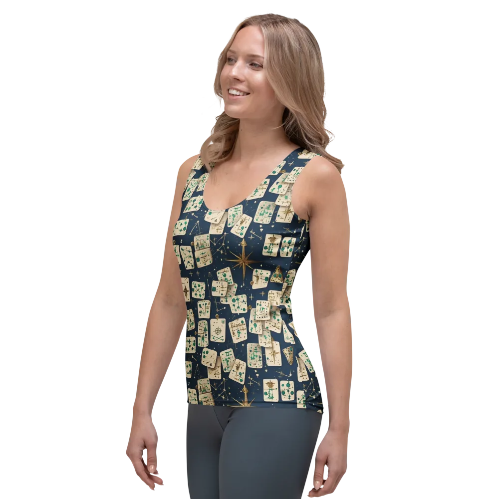 Compass Constellation on Women's Tank Top — Left Front