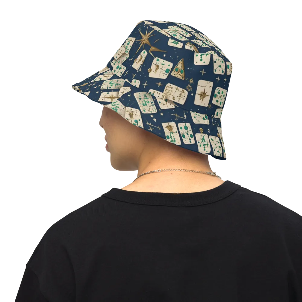 Compass Constellation on Reversible Bucket Hat — Back Inside