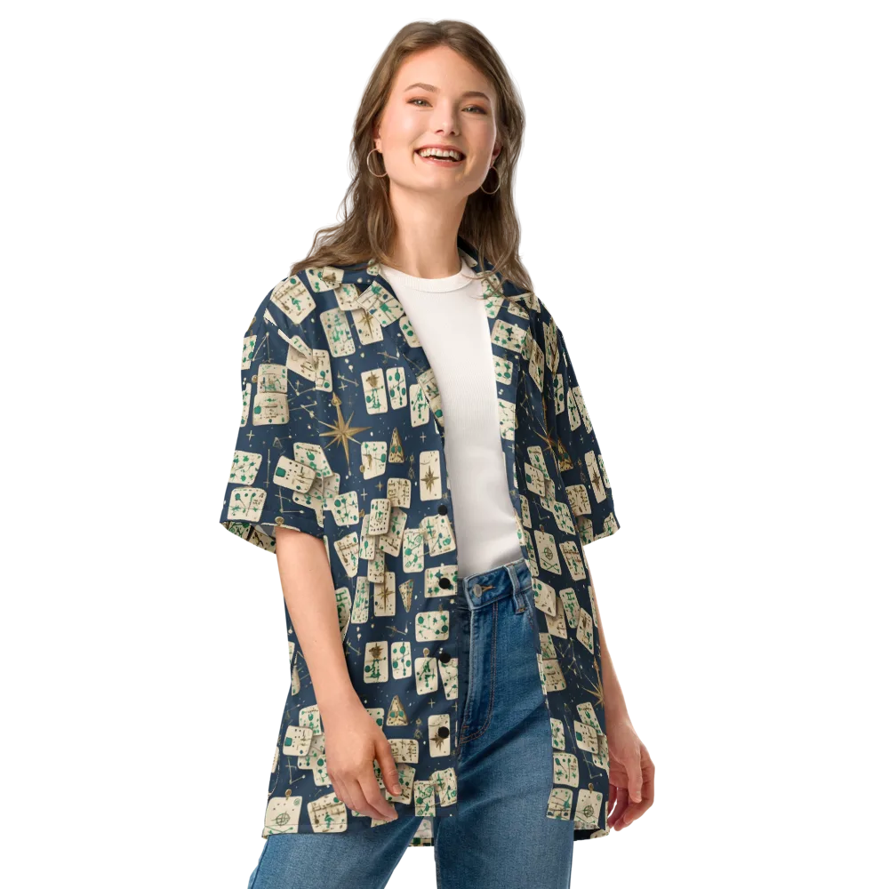 Compass Constellation on Button Shirt — Front