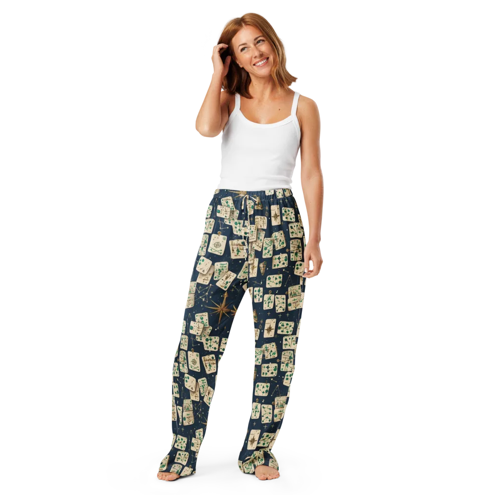 Compass Constellation on Women's Pajama Pants — Front
