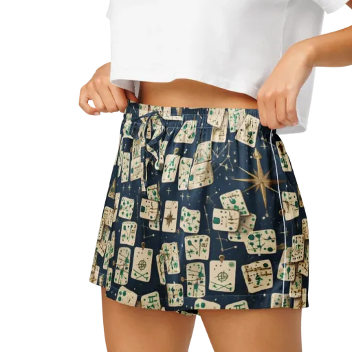 Compass Constellation on a Women's Pajama Shorts