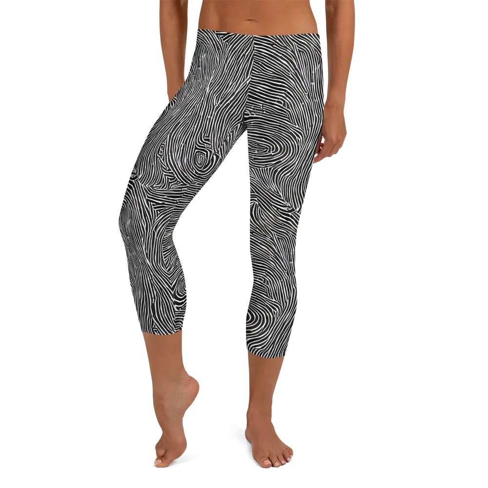 Inkwood Pulse on Capri Leggings — Front