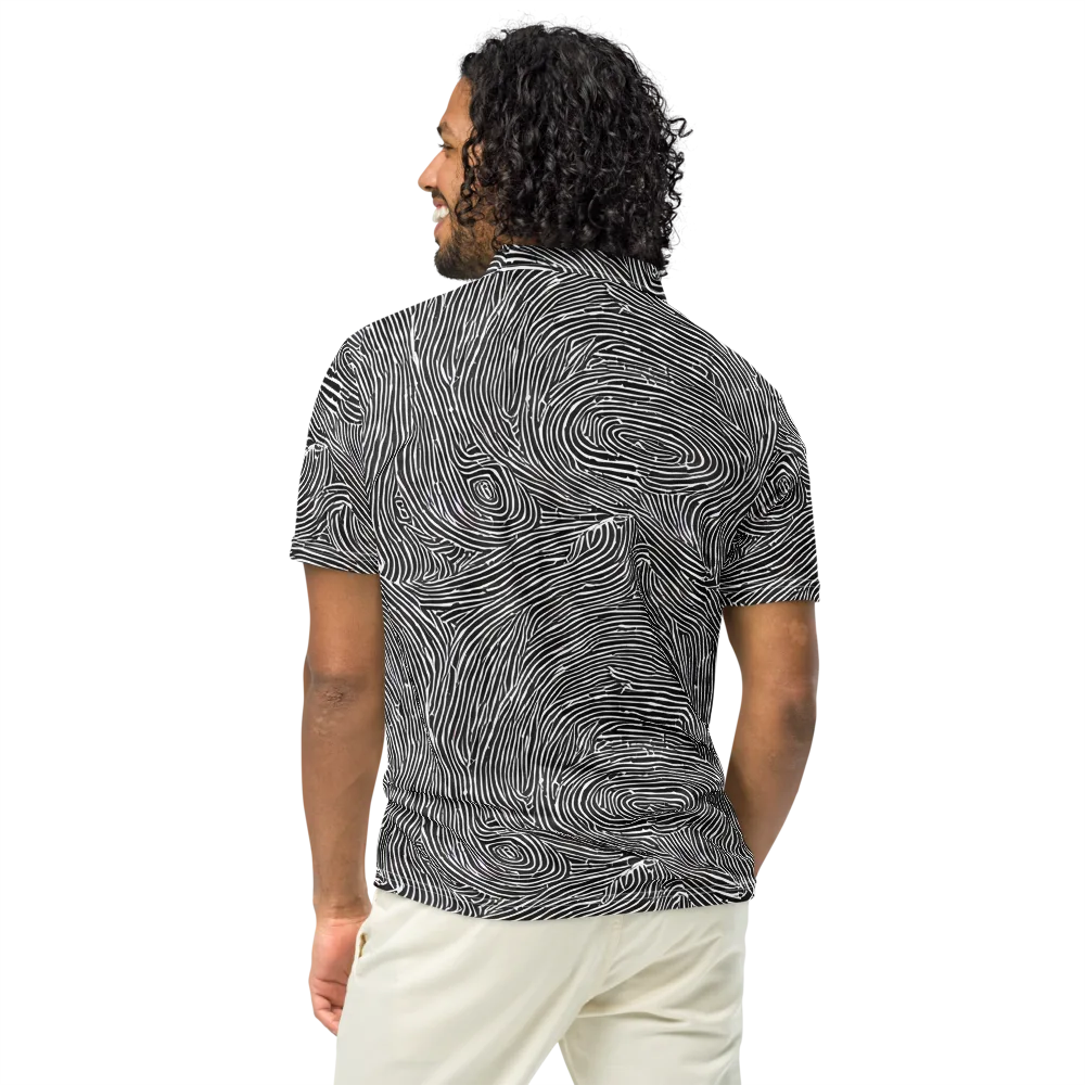 Inkwood Pulse on Men's Slim Fit Polo Shirt — Back
