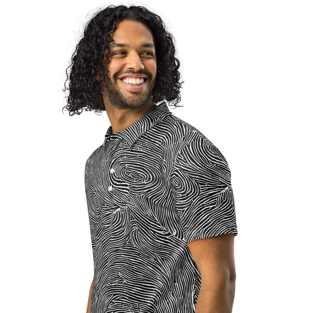 Inkwood Pulse on Men's Slim Fit Polo Shirt — Left Front